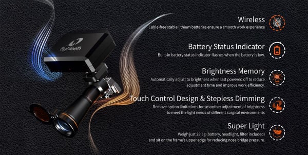 Eighteeth Brilliance 48° PRO ERGO 5x Loupe & Wireless Z Kablosuz Işık Kaynağı
